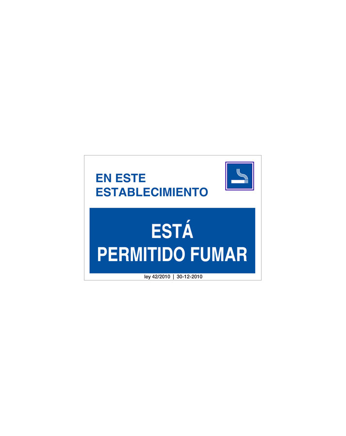 Cartel prohibido fumar con pictograma, adhesivo o poliestireno 1.5 mm